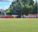 Aufstellung vor dem Fußballspiel Seegrehna gegen FC Stahl Aken